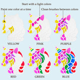 TOYLI Unicorn Painting Kit for Kids, Art Set, DIY Project, Stepping Stone Kit, Includes 2 Brushes and 6 Paints, Mess-Free Arts and Crafts TOYLI