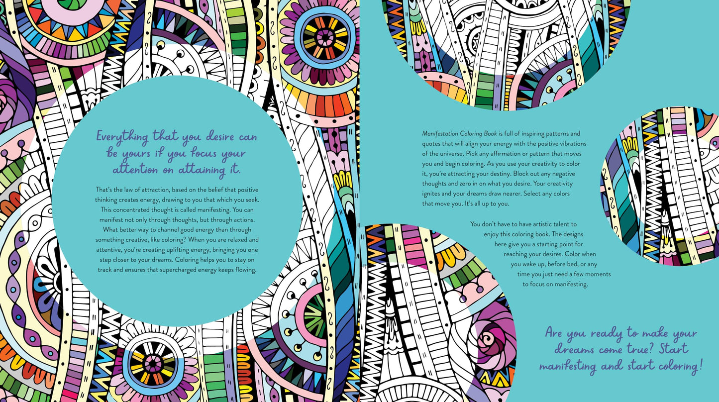 Manifestation Coloring Book: Think Positive, Color Creatively (Chartwell Coloring Books)