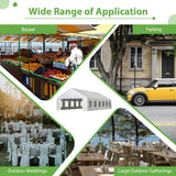 KEIKI 40'x20' Outdoor Heavy Duty Party Tent, Large Commercial Canopy Wedding Event Shelters w/ 3 Carry Bags & Removable Sidewalls, Outdoor Canopy Gazebo Tents for Party Garden Patio, White KEIKI