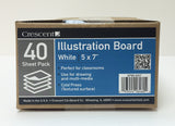 Crescent Creative Products Crescent #99 Illustration Board, Cold Press, Bulk Pack, 40 Count, 5" x 7" Size, 5" by 7" Crescent