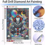 LILEIDECO Diamond Painting Kits for Adults DIY 5D Diamond Art Painting Kits with Round Diamonds Full Drill Horror Movie Gem Art Painting Kit for Home Wall Decor Gifts12x16inch LILEIDECO