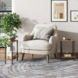 TUTOTAK Small Side Table, Narrow End Table, Skinny Sofa Table, Slim Nightstand, Couch Table, Living Room, Bed Room, Brown TB01BB062 TUTOTAK