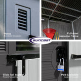 Modernist® 10 ft. x 7 ft. Barn Door Storage Shed, Made in The USA Suncast