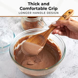 Wooden Spoons for Cooking – Wooden Kitchen Utensils Set, 6 Pcs Teak Wood Utensil Set – Comfortable Grip Non–Stick Wooden Cooking Utensils – Nonstick Natural and Healthy Kitchen Cookware WOODENHOUSE LIFELONG QUALITY