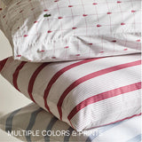 Lacoste 4-Piece Cotton Sheet Set, Slice, Vintage Indigo, Queen Lacoste