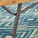 Christopher Knight Home Nora Outdoor Acacia Wood Chat Set, Teak Finish and Dark Gray Christopher Knight Home