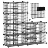 Kiivoena Wire Cube Storage Organizer, 12 Cubes Converted into 14 Cubes, Sturdy Metal Grids Storage Shelf Closet Shelving Units and Storage, Shelves for Bedroom LIvingroom Office Kiivoena