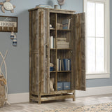 Sauder Granite Trace Storage Pantry Cabinet, L: 35.2"x W: 16.26"x H: 71.97", Rustic Cedar finish Sauder