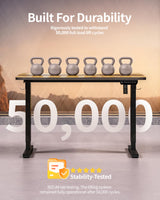 Standing Desk Electric Adjustable Computer Desk-Stand up Desk Office Gaming Home Office Memory Desks 48x24 inches Black Frame/Rustic Brown Top BIZUM