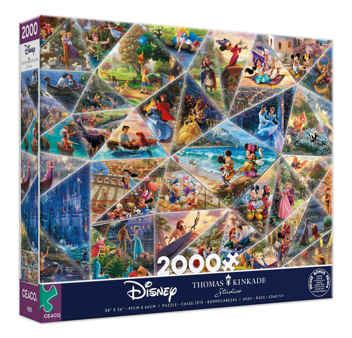 Ceaco - Thomas Kinkade - Disney Collage - 2000 Piece Jigsaw Puzzle Ceaco