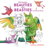 Pop Manga Beauties and Beasties Coloring Book WoodArtSupply