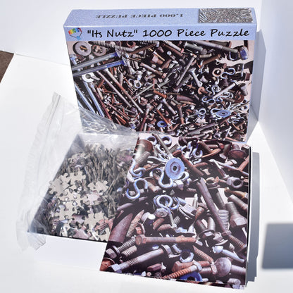 1000 Piece Jigsaw Puzzle for Adults - It's Nutz and Bolts and Hardware - Extreme Puzzle Difficult Challenging 1000 Piece Puzzle Fun for The Whole Family. Difficult Puzzles for Adults