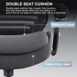 WITTLONG 400lbs Drafting Chair with Extra Seat Cushion Tall Office Chair with Soft Armrests Executive Computer Standing Desk Chair with Lumbar Support and Enlarged Adjustable Footring-Black WITTLONG