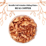 U.S. Art Supply Metallic Foil Schabin Gilding Genuine Copper Leaf Flakes in a 10 Gram Bottle - Gild Picture Frames, Paintings, Furniture, Decorate Epoxy Resin, Nails, Jewelry, Slime, Arts and Crafts U.S. Art Supply