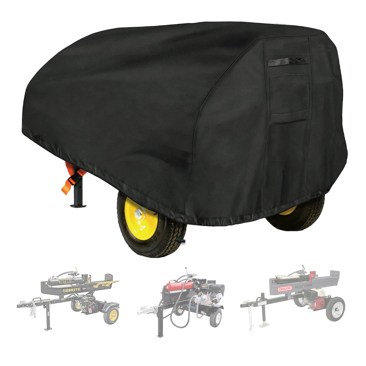 Aaaspark Heavy Duty Log Splitter Cover, Waterproof Oxford Cloth, for 15-45 Ton Gas or Electric Log Splitters, 83" x 45" x 39", Weather Resistant Storage Cover, Easy to Clean, Black Aaaspark