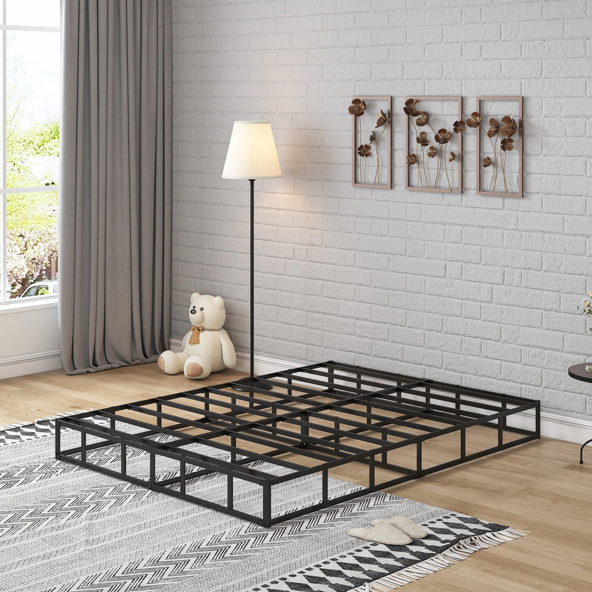 FMDMR King Size Box Spring for King Bed, 7 Inch High Profile King Box Spring Only with 3000lbs Max Weight Capacity, Durable Mattress Foundation Easy Assembly, Non-Slip, Noise Free FMDMR