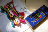 UMC STAG 12 Pieces Variegated Colours Premium Embroidery Thread | 100% Egyptian Cotton Premium Skeins | Cross Stitch Embroidery Floss | Oeko TEX Certified Stranded Cotton | Ideal for Arts & Crafts UMC STAG