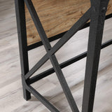 Sauder Steel River L-Shaped Desk, L: 59.84" x W: 57.32" x H: 29.53", Milled Mesquite Finish Sauder