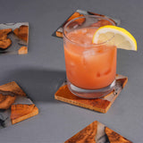 Avocrafts Wooden Coasters Set, Epoxy Coasters, Modern Coasters with Holder, Cedar Wood Coaster (4, No Holder) Avocrafts