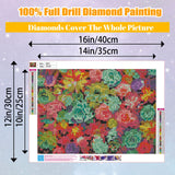Succulents Square Drill Diamond Painting-Succulents Square Diamond Art,DIY Gem Painting Kit for Adults and Crafts for Gifts and Home Wall Decor 12x16inch Ausanrl
