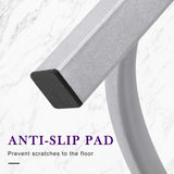 LifeSky Round Modern Coffee Table - 32" Faux Marble Circle Center Table Stone Metal Silver LIFE SKY