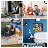 750 Piece Puzzle for Adults Sharon Steele Happy Farm Day, 27x20 inch Whimsical Farm Animal Scene Jigsaw by KI Puzzles KI Puzzles