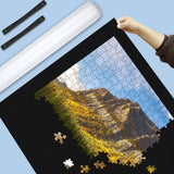 Jigsaw Puzzle Mat Roll Up - 2000 Pieces, 1500, 1000 Pieces Saver Large Black Puzzles for Adults Kids, Storage and Transport Premium Pump Glue Felt Mat Inflatable Tube Holder Organizer Pad Keeper Genovega