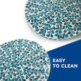 CLAYNIX Lazy Susan for Countertop - Lazy Susan for Table, Mother of Pearl Turntable Organizer, Wood Round Spinning Tray Rotating for Kitchen, Cabinet, Counter Spice Pantry.12.5 Inch CLAYNIX