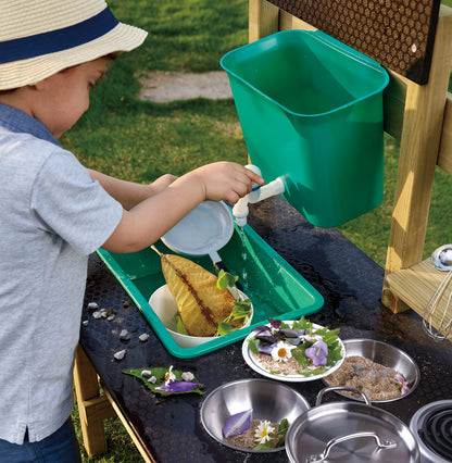 Hape Outdoor Kitchen | Mud Kitchen Wooden Toy Playset with Accessories, for Children Ages 3+ Years