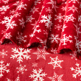 PAVILIA Christmas Throw Blanket | Red Snowflake Christmas Fleece Blanket | Soft, Plush, Warm Winter Cabin Throw, 50x60 (Red/White Snowflake) PAVILIA