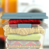 Hefty HI-RISE 72 Qt Large Plastic Storage Bins with Lids, 6 Pack Stackable Containers with Secure Latching Handles, Clear Storage Totes for Garage, Closet, Basement, Clothes and Household Organization Hefty