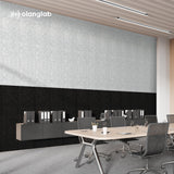 Olanglab Acoustic Wall Panels 6 Pack, 48 x 12 per Acoustic Panels Sound Absorbing, Decorative Sound Panels for Home Studio and Office, Plain Black Olanglab