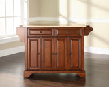 Crosley Furniture Lafayette Full Size Kitchen Island with Natural Wood Top, Cherry Crosley Furniture