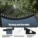 Patio Watcher 13 FT Quick Dry Olefin Hammock - Outdoor Double Hammock with Metal Curved Spreader Bars - 450 lbs Capacity - Dark Blue Patio Watcher