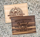 Personalized Cutting Board For Dad Custom Cutting Board Fathers Day Chopping Board Wood Engraved Butcher Cutting Board TEEAMORE
