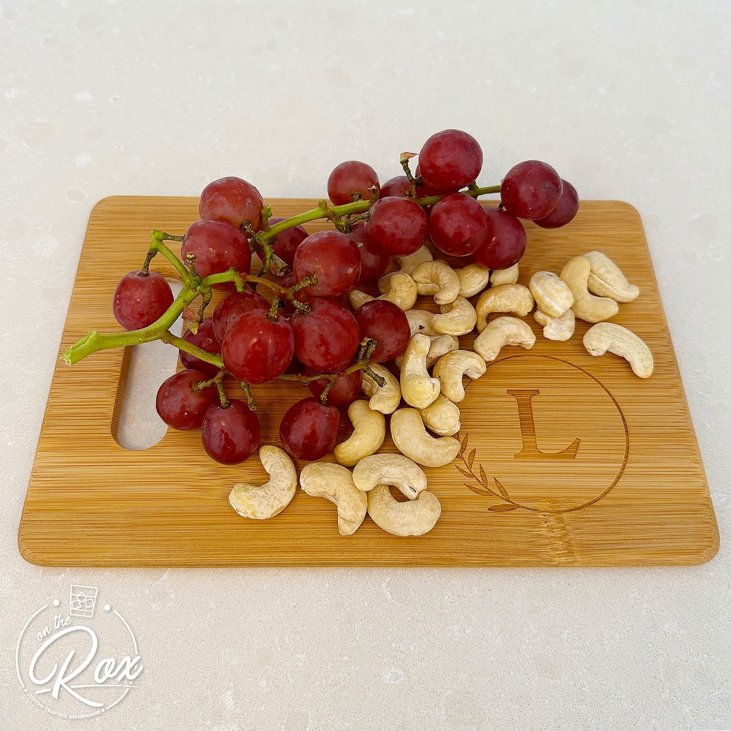 Personalized Cutting Boards - Small Monogrammed Engraved Cutting Board (H) - 9x6 Customized Bamboo Cutting Board with Initials - Wedding Kitchen Gift - Wooden Custom Charcuterie Boards by On  - WoodArtSupply