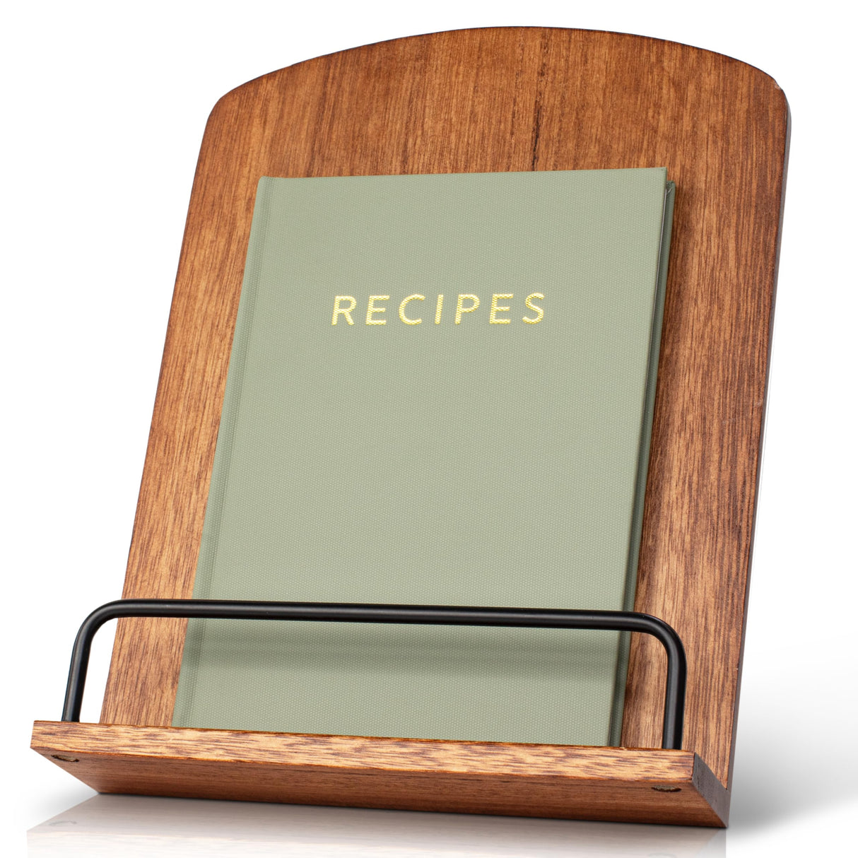 Beautiful Cookbook Stand for Your Kitchen Counter - Solid Wood Stand Easily Keeps Cook or Recipe Books Open for Convenient Cooking - Perfectly Fits Your iPad/Tablet and Enhances Any Kitchen Decor ZICOTO