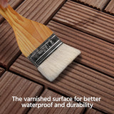 Yaheetech 27PCS Wooden Decking Tiles 12 x 12in Hardwood Interlocking Patio Deck Tiles Composite Balcony Floor Covering for Platform Patio Garden Pathway 1 sq. ft, Brown Yaheetech