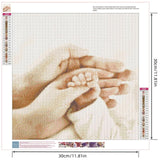 Zimal Full 5D DIY Diamond Painting Parents Baby Hand Embroidery Cross Stitch Rhinestone Painting Decor Gift 11.8 X 11.8 Inch YSCOLOR