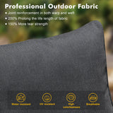 CAODOC Patio Furniture Sets 7 Pieces Outdoor Sectional Rattan Sofa Manual Weaving Wicker Patio Conversation Set with Ottomans and T Cushion(Black) CAODOC