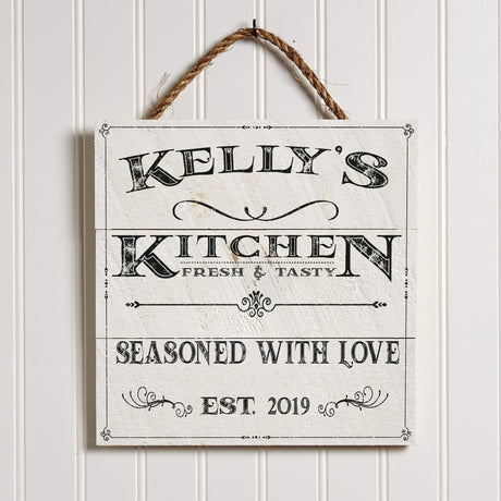 Artblox Personalized Kitchen Signs Custom Wood Sign Printed On Real Pine Wood Kitchen Wall Decor Personalized Gifts For Wife Christmas Gift Ideas Rustic Home Decor Customized Gifts Artblox
