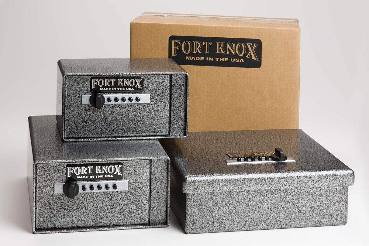 Fort Knox Original Pistol Box (PB1), Security for pistols, handgun, California DOJ Certified, Quick-Access Mechanical Lock, Heavy-Duty Steel Fort Knox