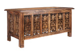 Coffee Table 36x18 Inch – Hand-Carved Solid Wood Center Table, Vintage Burnt Finish Modern Coffee Table for Living Room, Entryway Table for Magazines, Books & Plants The Wooden Town