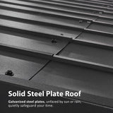 Macrout 12'x14' Outdoor Gazebo, Heavy Duty Pergola with Sloped Metal Roof and Aluminum Frame, Permanent Gazebos for Patio, Decks, Backyard, Garden, 4756 (Sloped Roof + Brown Frame, 12'x14') M MACROUT