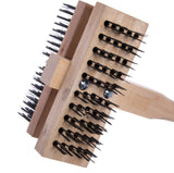 Carlisle FoodService Products Stainless Steel Double Broiler King Grill Brush with Handle, 48 Inches, (Pack of 2) Carlisle FoodService Products