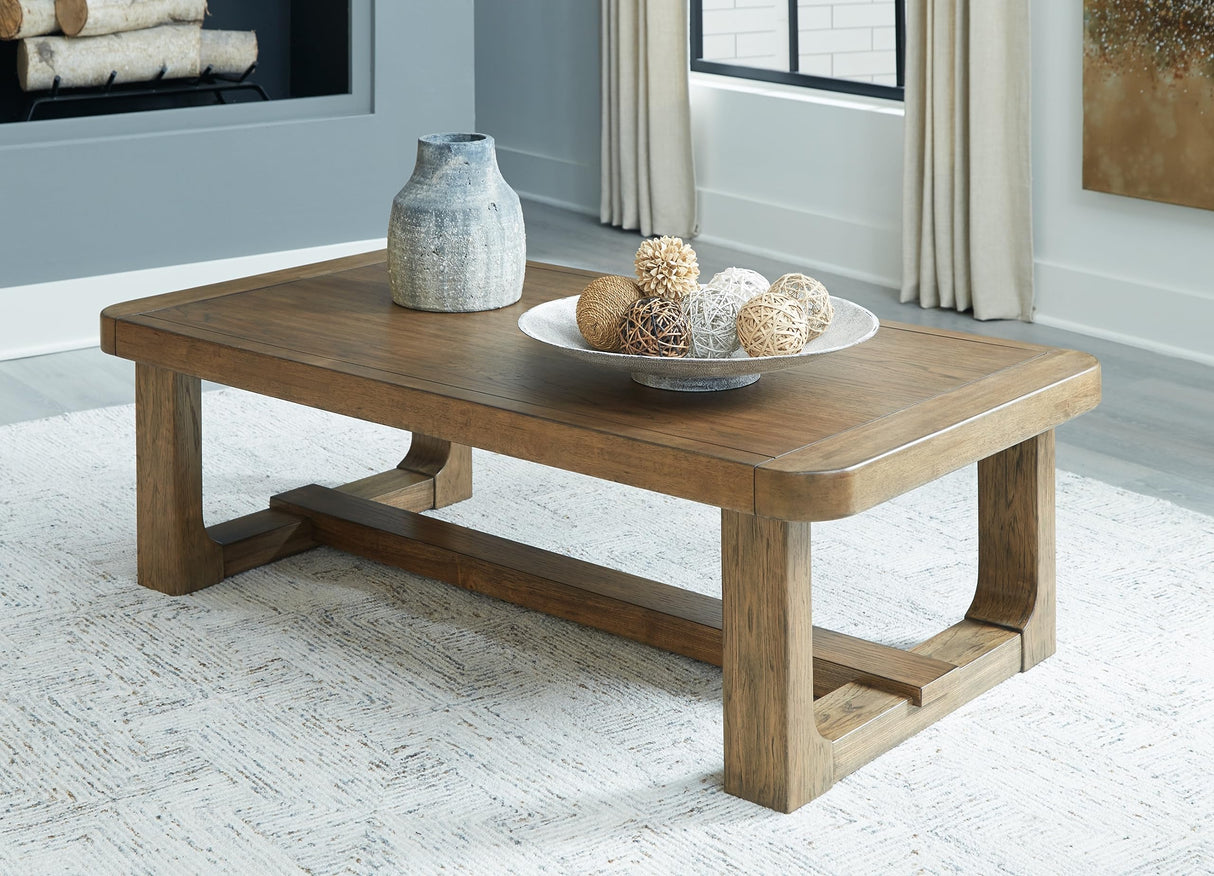 Signature Design by Ashley Cabalynn Traditional Farmhouse Coffee Table, Brown Signature Design by Ashley