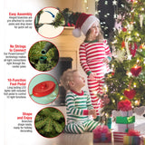 National Tree Company Pre-Lit Artificial Full Christmas Tree, Green, Dunhill Fir, Dual Color LED Lights, Includes PowerConnect and Stand, 12 Feet National Tree Company