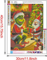 Christmas Diamond Painting Kits for Adults - 5D DIY Diamond Art Kits for Beginners, Winter Diamond Dots Art Crafts Great for Home Wall Decor and Holiday Gifts 12X16 Inch Apcufir