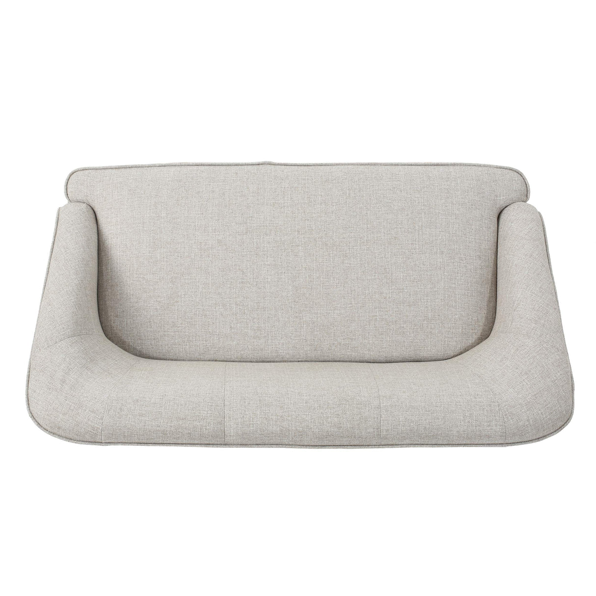 Christopher Knight Home Justus Mid-Century Modern Fabric Loveseat, Beige / Natural GDFStudio