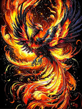 Phoenix Diamond Painting Kits for Adults,Fire Phoenix Diamond Art Kits for Beginners, 5D DIY Full Round Drill Diamond Painting gem Art for Adults, Home Wall Decor 12 x 16 Inch Generic